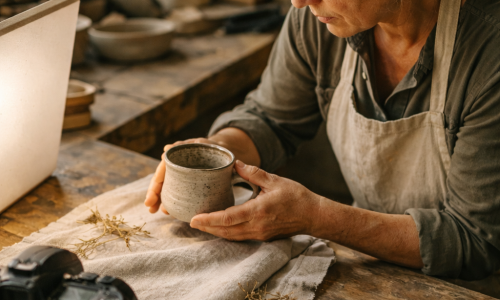 Fotografía de alta calidad para productos artesanos.